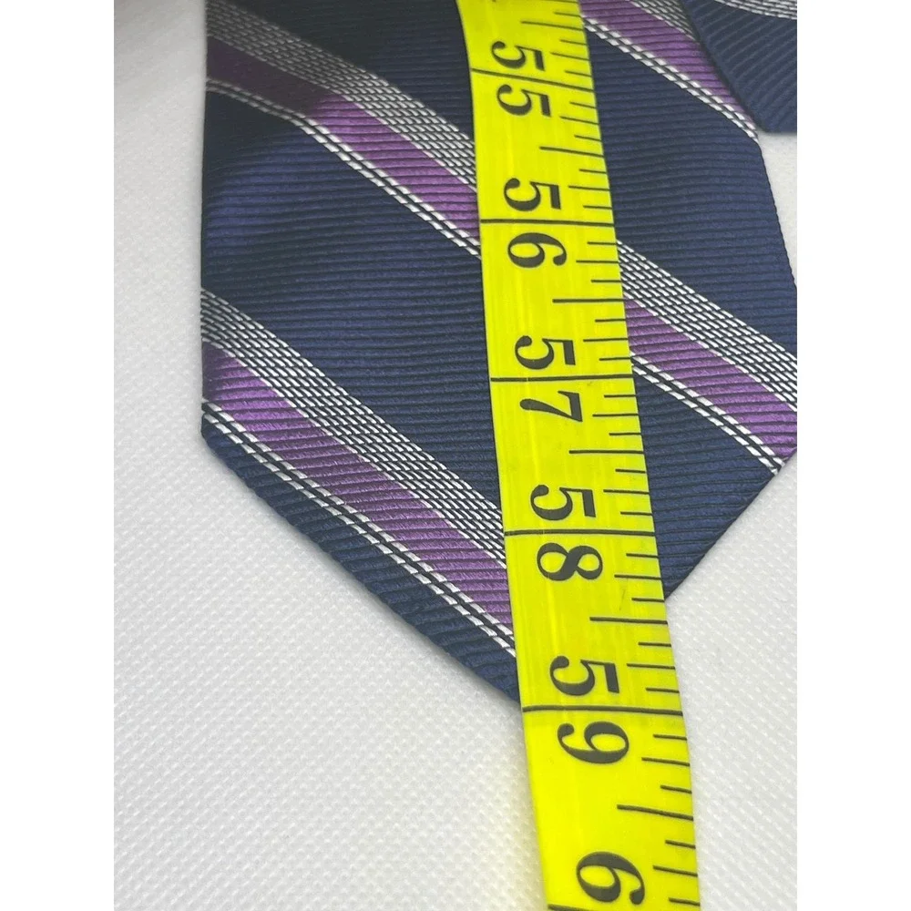 Brooks Brothers Silk Tie Mens OS‎ Blue Purple Striped Repp Made in USA England